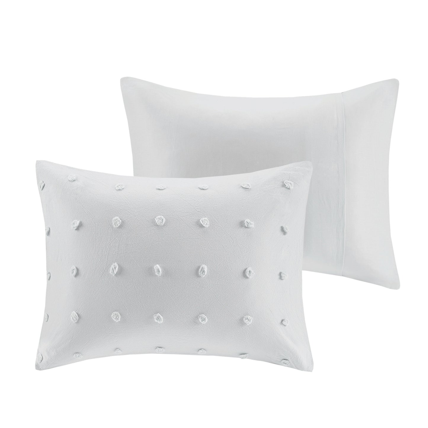 Brooklyn Cotton Jacquard Comforter Set with Euro Shams and Throw Pillows