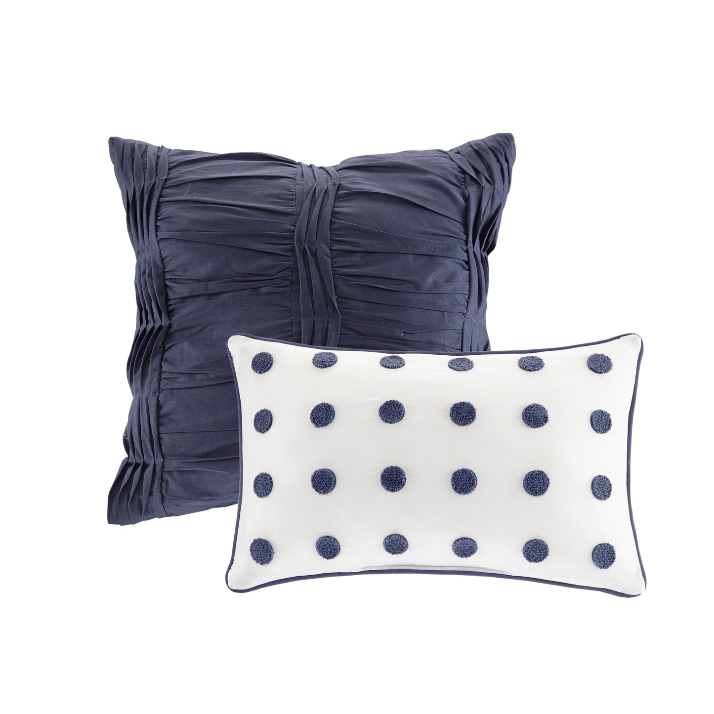 Brooklyn Cotton Jacquard Comforter Set with Euro Shams and Throw Pillows