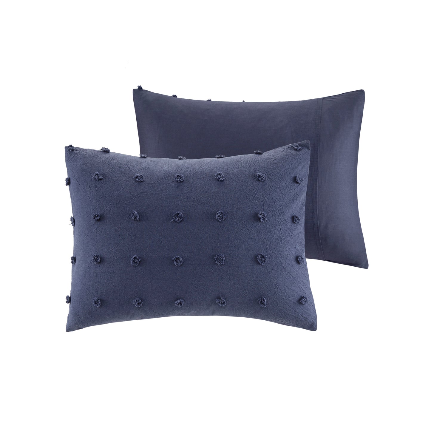 Brooklyn Cotton Jacquard Comforter Set with Euro Shams and Throw Pillows