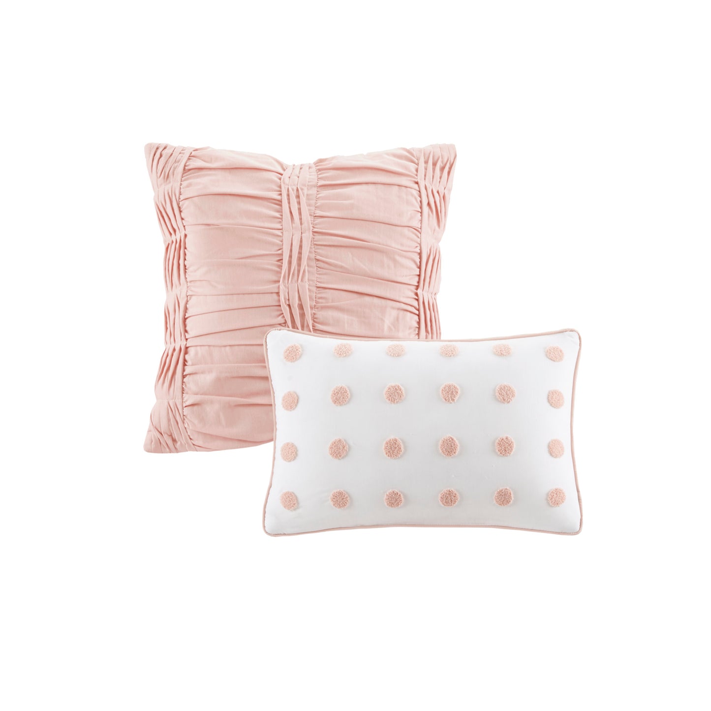Brooklyn Cotton Jacquard Comforter Set with Euro Shams and Throw Pillows