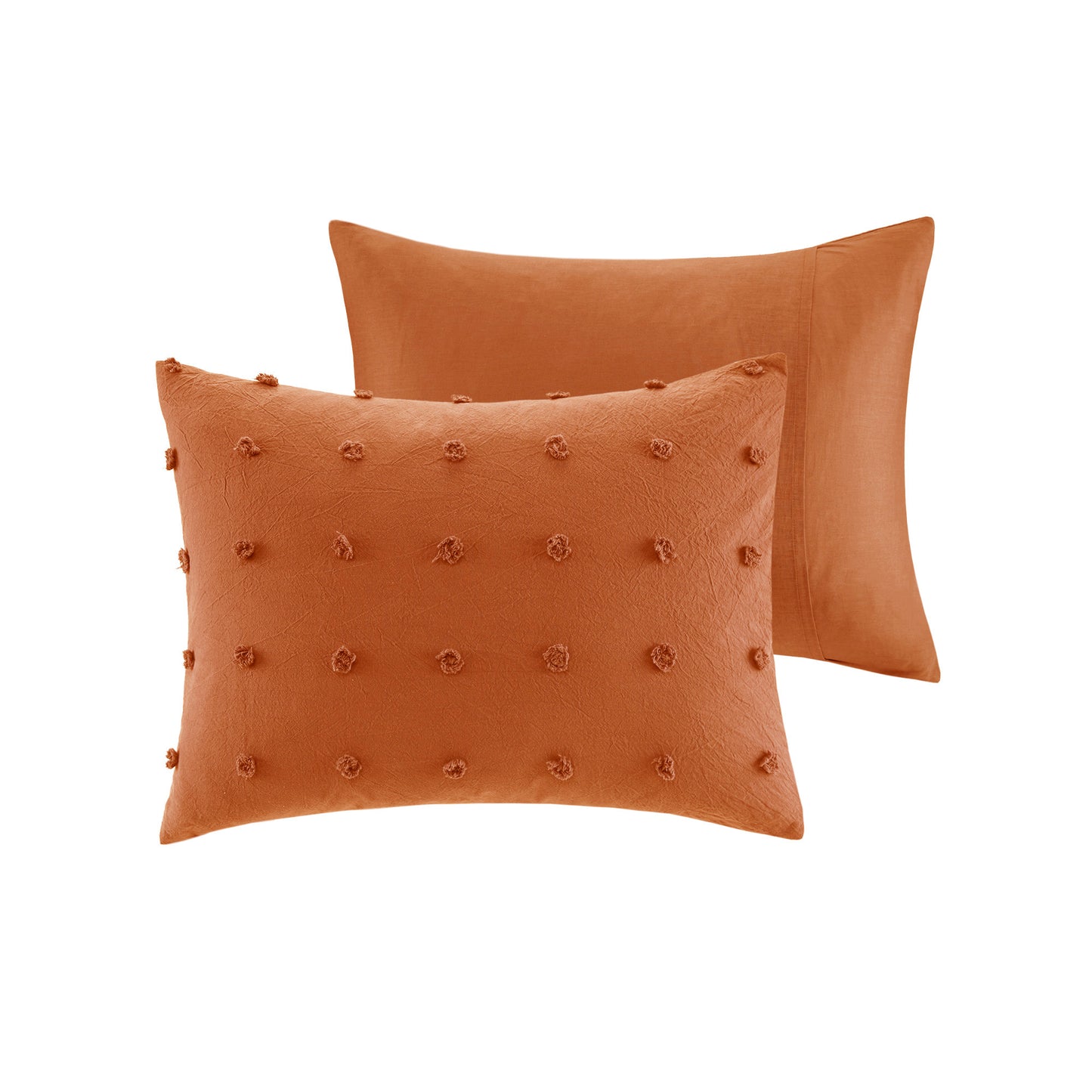 Brooklyn Cotton Jacquard Comforter Set with Euro Shams and Throw Pillows