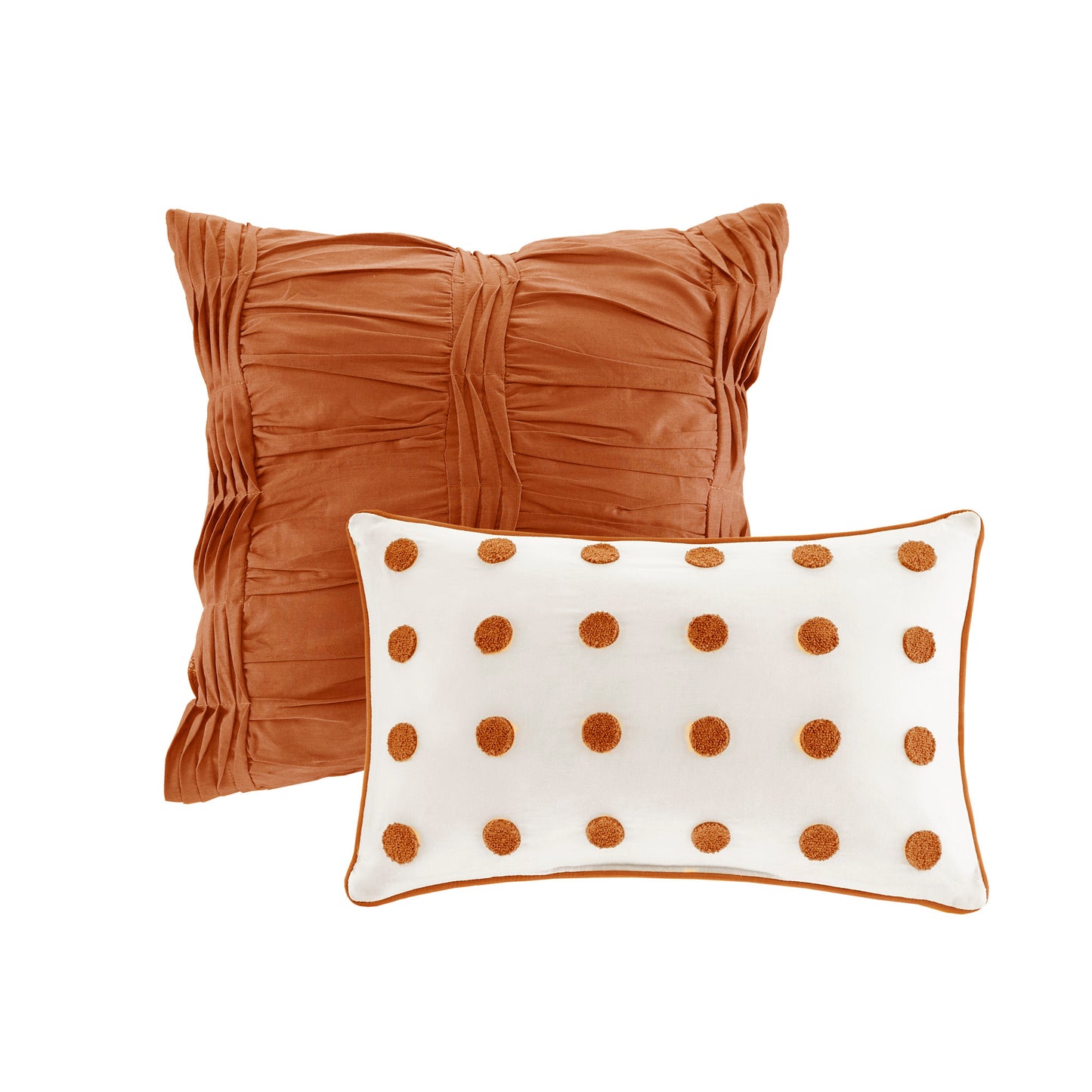 Brooklyn Cotton Jacquard Comforter Set with Euro Shams and Throw Pillows