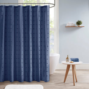 Brooklyn Cotton Jacquard Pom Pom Shower Curtain