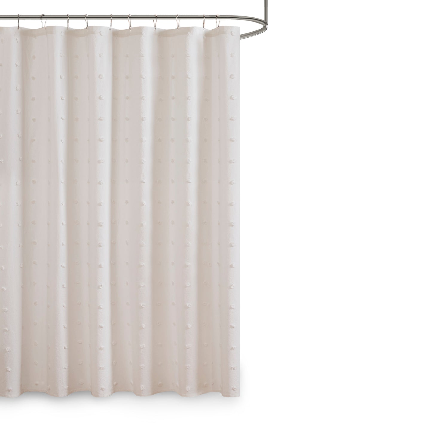Brooklyn Cotton Jacquard Pom Pom Shower Curtain