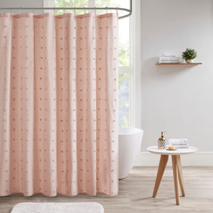 Brooklyn Cotton Jacquard Pom Pom Shower Curtain