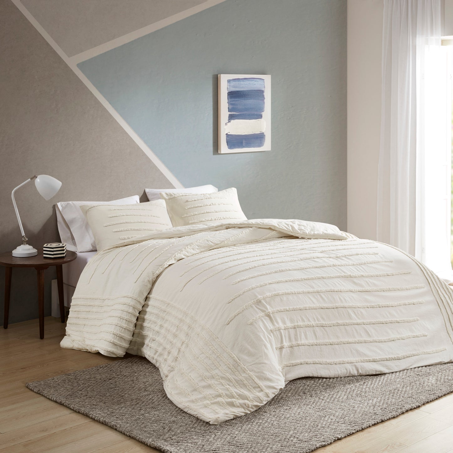 Mercer 3 Piece Cotton Chenille Duvet Cover Set