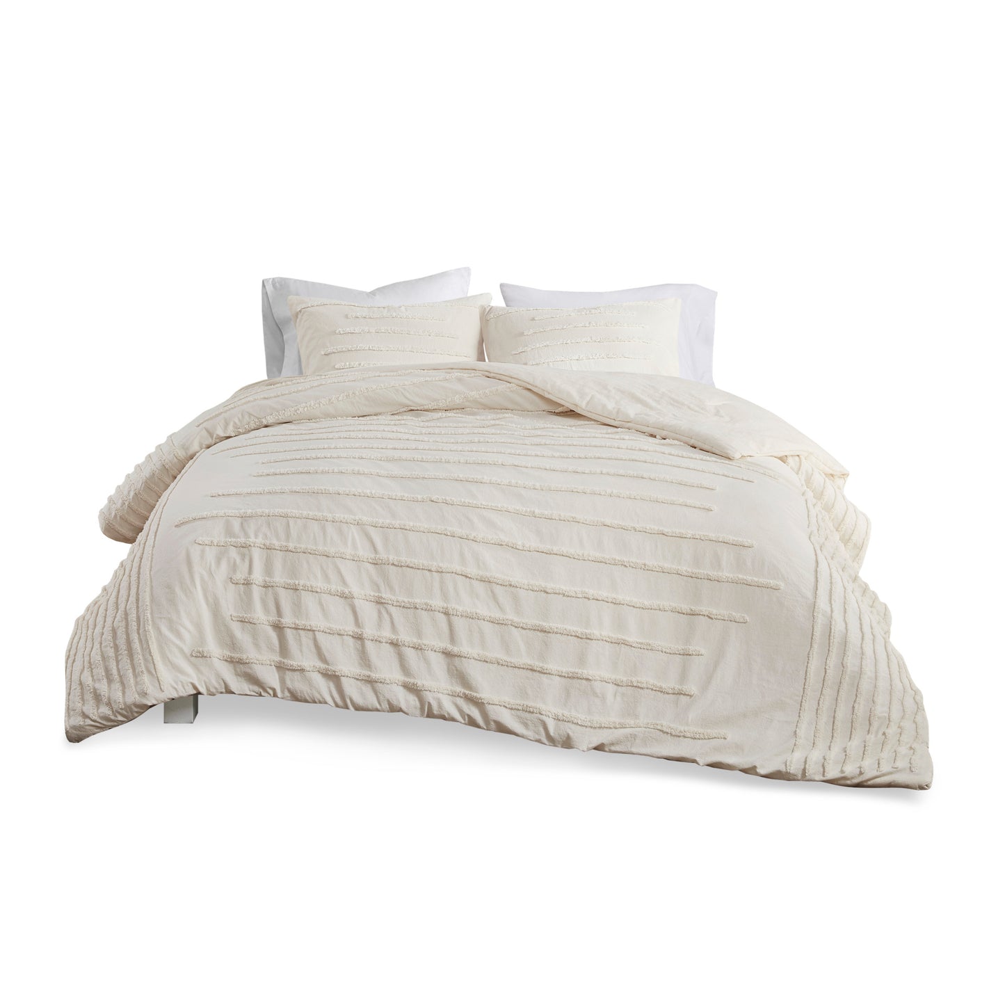 Mercer 3 Piece Cotton Chenille Duvet Cover Set