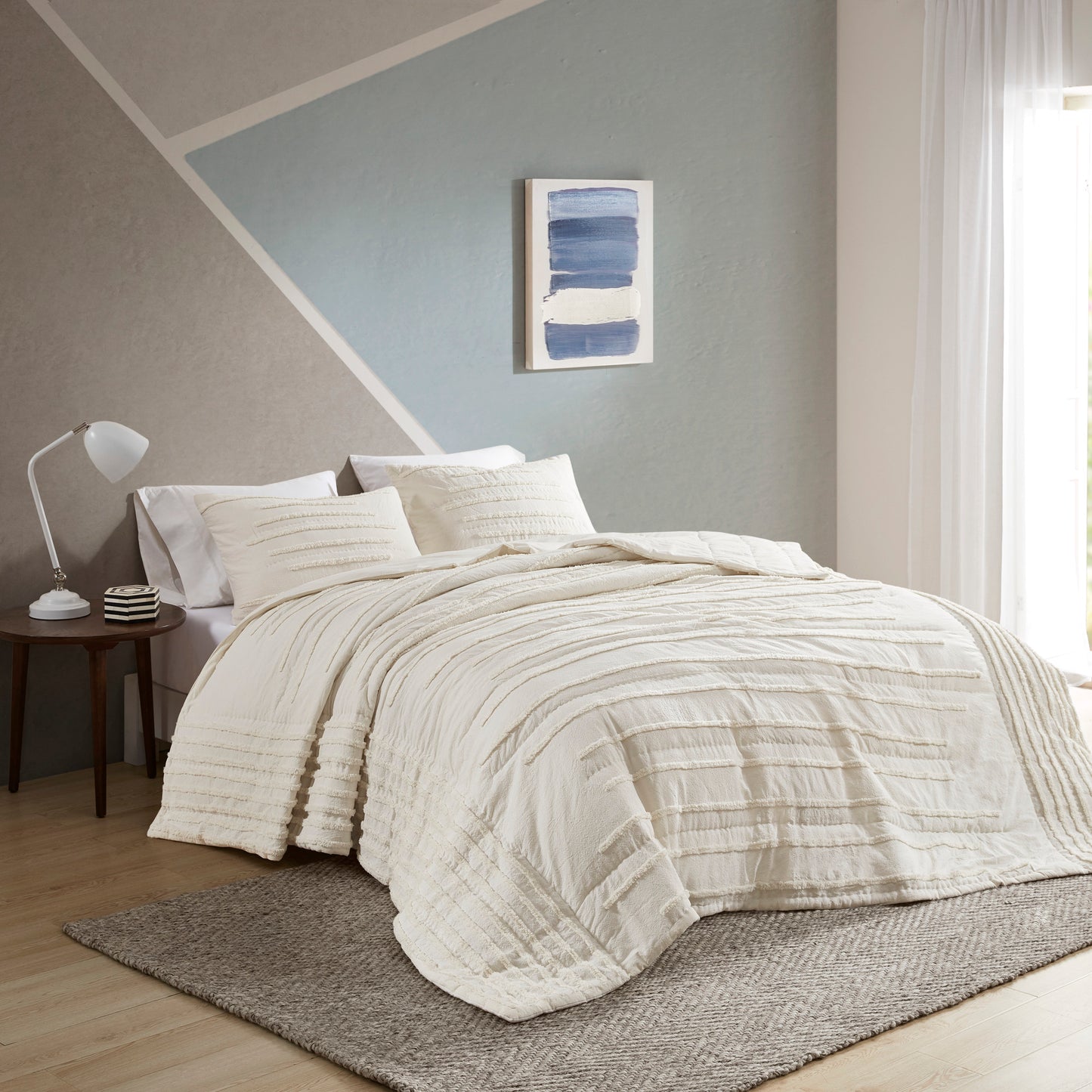 Mercer 3 Piece Cotton Chenille Coverlet Set