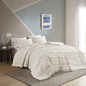 Mercer 3 Piece Cotton Chenille Coverlet Set
